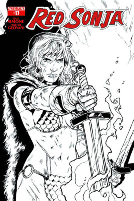 Red Sonja #17 Isaacas B&W variant